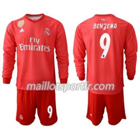 Maillot de Foot Real Madrid Benzema 9 Enfant Troisieme 2018/19 ML